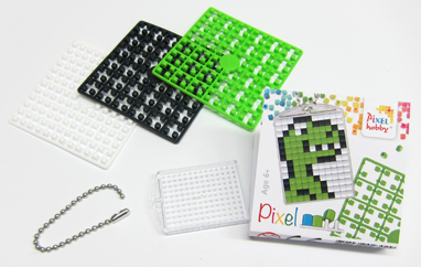Pixel-Set Anhänger Dino